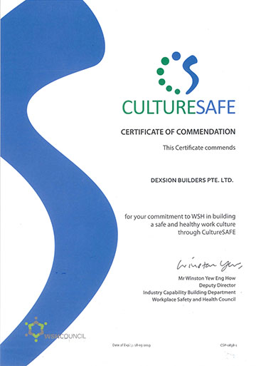 Culturesafafe Certificate of Commendation